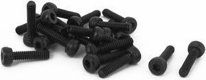 M2 x 8mm 12.9 Alloy Steel Machine Bolt Hex Socket Head Cap Screws Black 20pcs