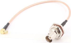 Unique Bargains BNC Female to MCX Male Right Angle Adapter Connector RG316 Coaxial Cable 20cm