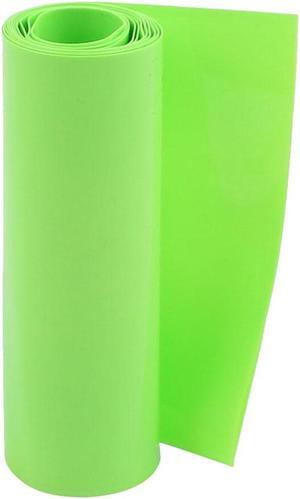 100mm Flat Width 1M Length PVC Heat Shrink Tube Green for 18650 Batteries