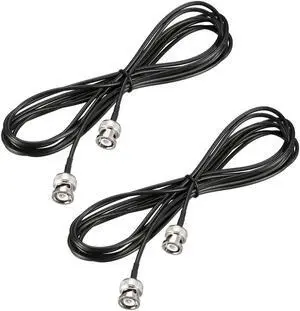BNC Male to Male Coaxial Jumper Cable 50 ohm 10 feet RG174 2pcs