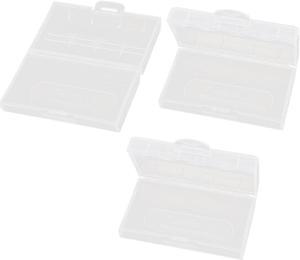 Unique Bargains 3 x Plastic Protective 2 x 18650 Battery Holder Storage Box Case Clear