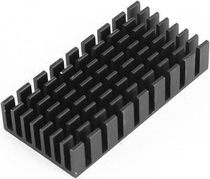 Unique Bargains Black 50mmx25mmx10mm Rectangle Shaped Aluminium Heat Sink Cooling Cooler Fin