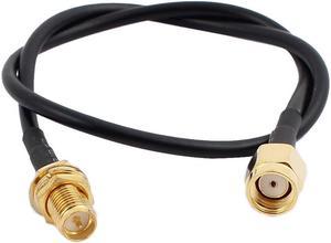 30cm/1ft RG174 Antenna Extension Cable RP-SMA Male to Female Pigtail Cable