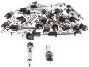 Mono Audio Headphone 2.5mm Male Plug Jack Soldering Connector Black 30pcs