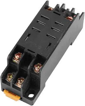 2-M4X10 8 Terminal 35mm DIN Rail Mounted Power Relay Socket Base Holder