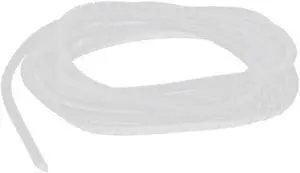 6mm OD 4M PE Polyethylene Spiral Cable Wire Wrap Tubing White