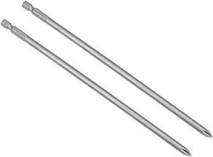 2Pcs 1/4-Inch Hex Shank 200mm Length Phillips 6PH2 Magnetic Screw Driver S2 Screwdriver Bits