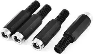 Unique Bargains 4pcs 5.5mm x 2.1mm Solder Type Female DC Power Inline Plug Jack Coupler Adapter