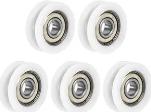 U608ZZ 608 Nylon U Groove Bearings 8x30x10mm Double Metal Shielded (GCr15) Chrome Steel Ball Bearings 5pcs
