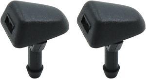 2pcs Black Plastic Front Windshield Wiper Washer Nozzles 30655605 for Volvo
