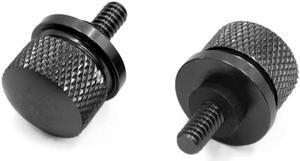 2Pcs Black CNC Motorcycle Knurled Seat Mount Bolt Screw Cap for Harley Davidson