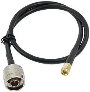 Unique Bargains 1.6ft N-Type Male to RP-SMA Male Pigtail RG58 LMR195 Adapter Cable