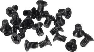 M3 x 5mm Phillips Screw Fastener Black for Laptop PC TV Fan Audio Switch 150pcs
