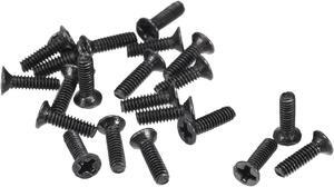 M2 x 5mm Phillips Screw Fastener Black for Laptop PC TV Fan Audio Switch 150pcs
