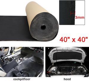 118mil 10.76sqft Car Auto Truck Floor Door Roof Sound Insulation Noise Proofing Deadener Mat 40"x40"