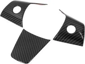 ABS Plastic Car Interior Accessories Steering Wheel Cover Trim Set for Tesla Model 3 2017-2020