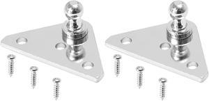 2 Set 10mm Car Ball Studs Mounting Brackets for Gas Struts Shocks with Screws