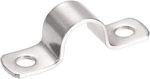 18mm(0.7") Rigid Pipe Strap, 2 Holes Tube Straps 304 Stainless Steel Tension Tube Clamp 4pcs