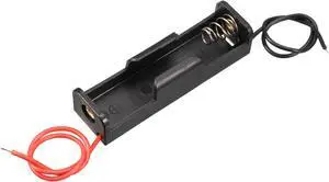 Single Side 1 x 1.5V AA Battery Case Holder Black 1PCS
