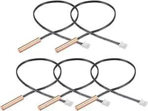 5 Pcs 5K NTC Thermistor Probe 15.7 Inch Copper Sensitive Temperature Temp Sensor for Air Conditioner