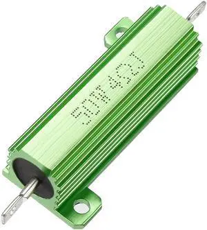 50W 4 Ohm Aluminium Housing Chassis Mount Wirewound Power Resistor Green 1pcs
