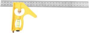 300mm/ 12''  Combination Square Try Square Ruler Stainless Steel Carpenter Tools Yellow