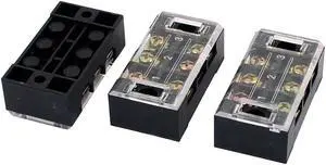 3Pcs 600V 25A 3P Screw Electric Barrier Terminal Block Cable Connector TB-2503L