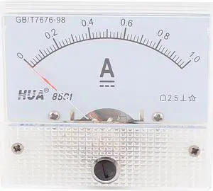 Unique Bargains 85C1 Analog Current Meter Ammeter Gauge Apmeremeter DC 0-1A
