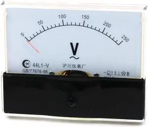 Unique Bargains Class 1.5 AC 0-250V Analog Voltage Voltmeter Panel Meter 44L1-V