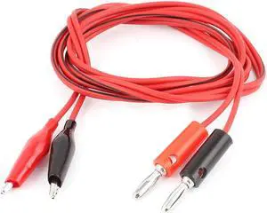 Multimeter Power Supply Alligator Clip to Banana Plug Test Lead Cable 3.3Ft Pair