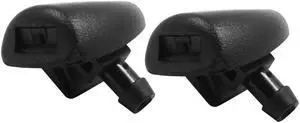 2pcs Black ABS Front Windshield Washer Water Cleaning Nozzles for Peugeot 206
