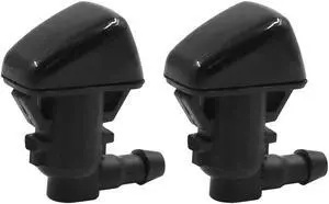 2pcs Black ABS Front Windshield Washer Water Cleaning Nozzles for Escape