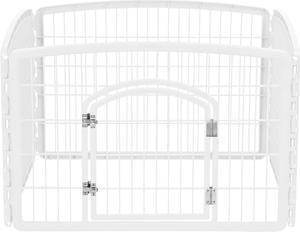 IRIS 24-inch Exercise 4-Panel Pet Playpen with Door, White