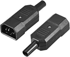 AC110-250V 10A Male IEC320 C14 Power Socket Adapter Connector 3 Terminals Panel Mount 2 Pcs