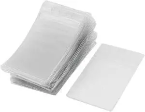 Office   Plastic Vertical Name ID Card Badge Holder Case Clear 50 Pcs