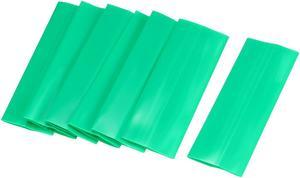 PVC Heat Shrink Tubing 17mm Flat Width Heat Shrink Wrap Tube for AAA Power Supply 48mm Length, Green, 50pcs