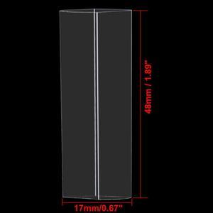 PVC Heat Shrink Tubing 17mm Flat Width Pre Cut Heat Shrink Wrap Tube for AAA Power Supply 48mm Length, Clear, 50pcs