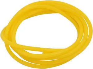 3mm x 5mm High Temp Resistant Silicone Rubber Tube Hose Pipe Yellow 2 Meter Long