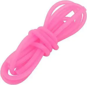 3mm x 5mm Dia High Temp Resistant Silicone Tube Hose Rubber Pipe Pink 2M Long