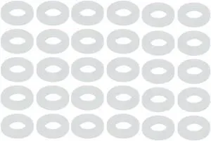 30pcs Clear Silicone Round Flat Washer Assortment Size 10x19x3mm Flat Washer