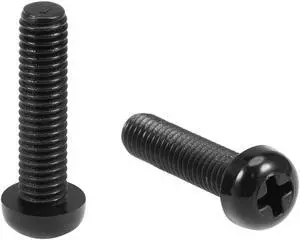 M6x25mm Threaded Nylon Phillips Cross Pan Head Machine Screws Bolts Black 50Pcs M6x25mm Threaded Nylon Phillips Cross Pan Head Machine Screws Bolts Black 50Pcs