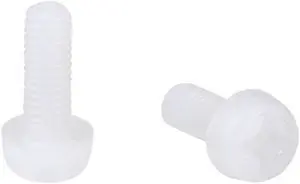 M3x8mm Threaded Nylon Phillips Cross Pan Head Machine Screws Bolts White 50Pcs M3x8mm Threaded Nylon Phillips Cross Pan Head Machine Screws Bolts White 50Pcs