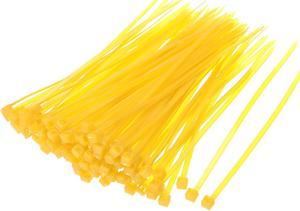 Nylon Cable Ties 4 Inch Self-Locking Zip Ties 0.09 Inch Width Yellow 100pcs