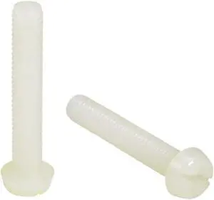 M6x35mm Threaded Nylon Phillips Cross Pan Head Machine Screws Bolts White 50Pcs M6x35mm Threaded Nylon Phillips Cross Pan Head Machine Screws Bolts White 50Pcs