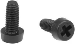 M2.5x6mm Threaded Nylon Phillips Cross Pan Head Machine Screws Bolts Black 50Pcs M2.5x6mm Threaded Nylon Phillips Cross Pan Head Machine Screws Bolts Black 50Pcs