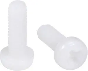 M4x12mm Threaded Nylon Phillips Cross Pan Head Machine Screws Bolts White 50Pcs M4x12mm Threaded Nylon Phillips Cross Pan Head Machine Screws Bolts White 50Pcs