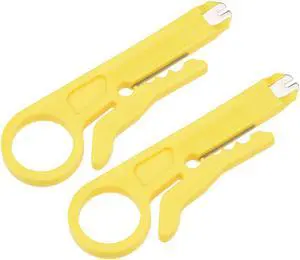 Mini Wire Stripper Punch Down Cutter for Network Wire Cable, RJ45 Cat5 Data Cable, Telephone Cable and Computer UTP Cable 2pcs