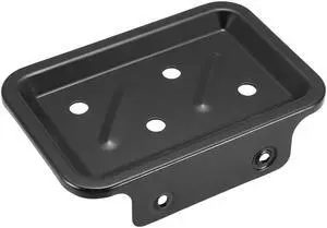 Soap Dish Holder Saver Aluminum Wall Mounted Tray with Installation Kits (Black)