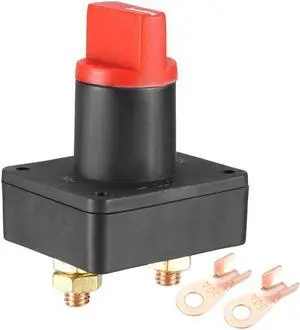 Battery Switch Disconnect 12-24V Battery Power Cut Master Switch Isolator on Off with 2 Terminal Connectors