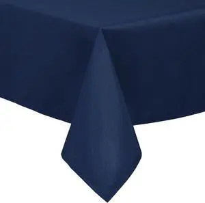Rectangle Tablecloth for 4 Foot Table in Washable Polyester Waterproof 55x63 Inch Navy Blue- Great for Buffet Table, Parties, Holiday Dinner, Wedding & More